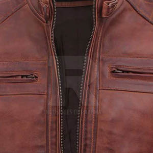 Veste en cuir pour homme, look minimaliste élégant, toutes saisons, veste en cuir de haute qualité, cuir souple, coupe tendance - Product Image 5