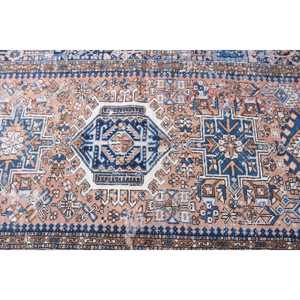 พรมวินเทจสไตล์ตุรกี ขนาด 4.7x6 ฟุต พรมขนสัตว์สีน้ำเงิน - Product Image 5