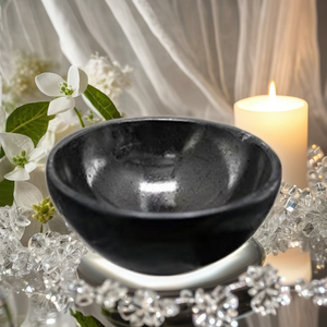ชามพลอยสามสีธรรมชาติสีดำหินกึ่งมีค่าประดับคริสตัลใช้ตกแต่งบ้านใช้อภิปรัชญาบำบัดนำโชคฮวงจุ้ยขายดี - Product Image 3