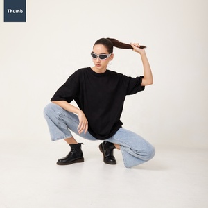 Áo Thun Nam Thụng Thời Trang Y2K Ngoại Cỡ Trang Phục Đường Phố Hip Hop Trễ Vai Ngoại Cỡ 100% Cotton Chất Lượng Cao Sản Xuất Tại Thái Lan - Product Image 4