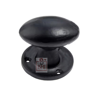 Perilla de mortaja negra antigua hecha a mano de hierro forjado a mano perilla de mortaja de puerta negra perillas sostenibles fuertes - Product Image 1