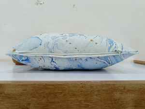 Funda de Cojín Personalizable de Algodón 100% Ecológico de Primera Calidad, Tendencia Actual, Color Aqua con Detalles Metálicos, Estilo Otoñal para Hotel - Product Image 2