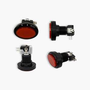 Envío Gratis: Juego de 2 Botones de Arcade Ovalados con Luz LED y Microinterruptor, Control de Metal/Latón/Plástico, Corriente de hasta 24V/16A - Product Image 1