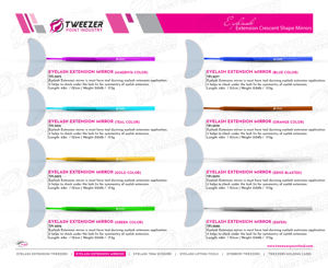 Espejo de belleza de mango largo de acero inoxidable con logotipo personalizado con punta puntiaguda para extensiones de pestañas espejo de aumento - Product Image 5