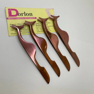 ที่ปัดขนตาสแตนเลสสีโรสโกลด์อุปกรณ์ติดขนตาแบบยั่งยืนฉลากตามสั่ง - Product Image 1