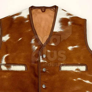 Breathable Eco-Friendly Winter High Quality Top Grade Cowhide <b>Leather</b> <b>Vest</b> for Outdoor Riding and Casual Fashion - Product Image 4