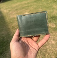 Dompet pendek kulit sapi asli Biofold kuda gila Vintage buatan tangan murni RFID dapat dilipat dompet uang hadiah terbuka untuk pria