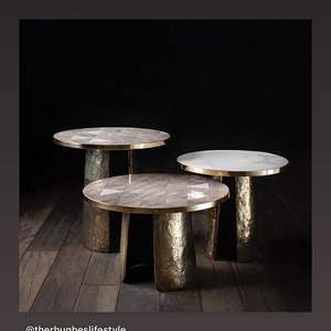 Support à gâteau moderne de luxe en métal, table de présentation sur pied, finition en laiton doré, support de service pour desserts pour mariage, fête, décoration d'hôtel - Product Image 5