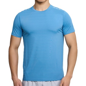 Camisetas de Gimnasio para Hombre de Spandex/Poliéster OEM/ODM, Impresión de Logotipo Personalizado, Ropa Deportiva de Secado Rápido, Ropa para Correr, Camisetas de Entrenamiento - Product Image 1