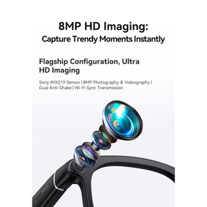 Gafas Inteligentes con Cámara Dual 1080P, Traducción por IA, Control por Aplicación WiFi, Marco de Plástico y Titanio, Resistentes al Agua IPX4 - Product Image 5