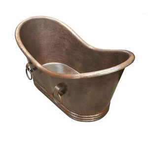 Bañera de cobre de diseño italiano con acabado dorado para el hogar, Hotel, restaurantes, bañera hecha a mano, accesorios de baño - Product Image 2