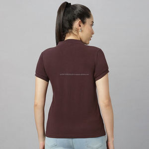 เสื้อโปโลผู้หญิงปักโลโก้ เสื้อโปโลผู้หญิง ผ้าฝ้ายน้ำหนักเบา ระบายอากาศได้ดี แขนสั้น สไตล์ลำลอง เหมาะสำหรับใส่ทำงาน - Product Image 2