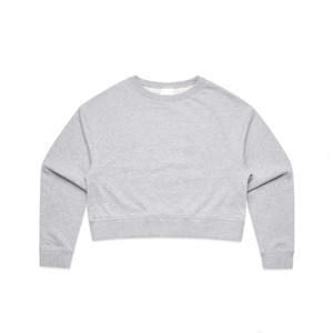 Crop top con logotipo personalizado para mujer, top liso en blanco de alta calidad, 65% algodón, 35% poliéster, ropa de calle, camisetas para el sudor - Product Image 1
