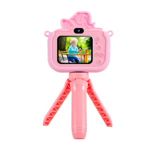 Sevimli Çizgi Film Çocuk Kamerası Mini HD Dijital CMOS Sensörlü Ön Arka Çift Lensli 2" LCD Ekranlı Oyuncak Kamera - Product Image 3