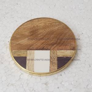 Custom <b>Wood</b> & Resin Drinks Mats square Table Coasters Mats Set <b>Placemats</b> Office Coffee Dining Party Custom Outdoor Wedding - Product Image 6