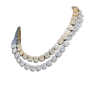 Trendy Gold and <b>Silver</b> Plated <b>Cuban</b> Handmade <b>Chain</b> Stylish Men's Necklace Durable Fashion Jewelry Ideal for Daily Wear - Product Image 4