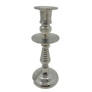 Bougeoir en métal à 5 bras pour décoration de la maison bougeoir couleur argent pour décoration de salon fait à la main en vrac - Product Image 5