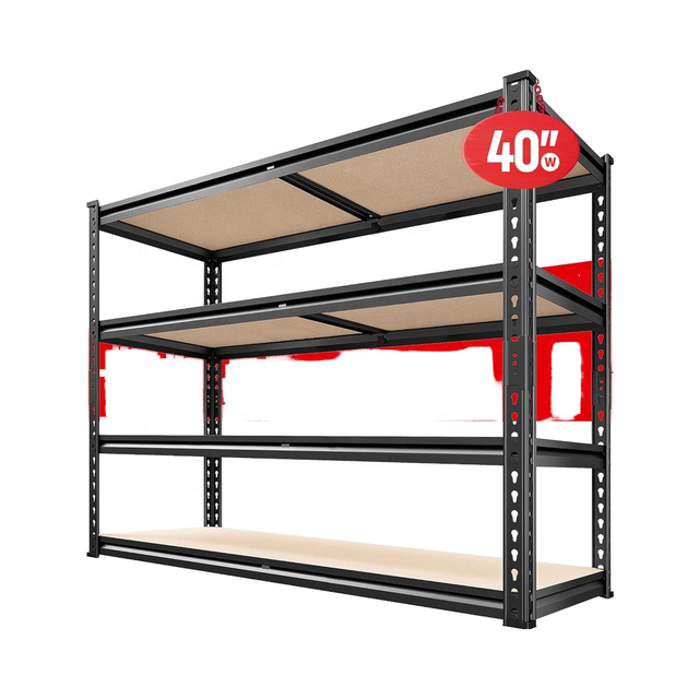4 Tier Heavy Duty Metal Shelving  Adjustable Garage Storage Shelves Racking Shelf Storage Industrial Shelving for Kitchen Pantry