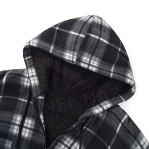 เสื้อฮู้ดผ้าฟลีซสำหรับผู้ชายผ้าโพลีเอสเตอร์/ ผ้าฝ้ายธรรมดาทรงโอเวอร์ไซส์ดีไซน์แบบกำหนดเองสำหรับฤดูหนาว - Product Image 5