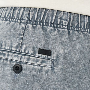 Shorts de sport pour hommes grande taille avec logo brodé personnalisé, délavé à l'acide, vintage, écologique, 100% coton éponge, anti-plis, séchage rapide - Product Image 5