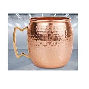 Nuevo diseño, la mejor taza de cobre de Mula, tazas de cobre de mula de Moscú, tazas de mula de Moscú martilladas hechas de cobre sólido del fabricante indio - Product Image 4