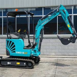 Mini-excavatrice sur chenilles hydraulique SWE18UF de 1,5 tonne avec moteur Yanmar, flèche déportée et godet de 1,15 m pour la construction agricole - Product Image 3