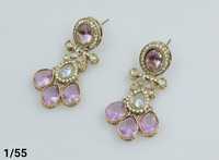 Nouveauté : Boucles d'oreilles pendantes Kundan en alliage plaqué or, motif floral ethnique, style indien, pour anniversaire, vente en gros
