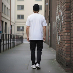 Camiseta de Manga Corta con Cuello Redondo para Hombre, Estilo Urbano Ecológico, Diseño Gráfico, Tejido de Algodón Lavado - Product Image 3