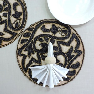 Wholesale Factory Price Glass <b>Beaded</b> <b>Placemats</b> Designer Decorative <b>Beaded</b> <b>Placemats</b> For Farmhouse At Whole Sale Price - Product Image 6