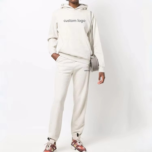 Ensemble de sweats à capuche pour hommes 100% coton personnalisé Street Wear pulls surdimensionnés pour hommes pantalons de survêtement pour hommes survêtement - Product Image 1