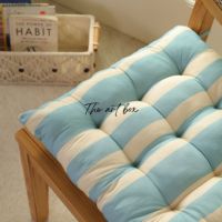 Coussins de siège confortables et portables en coton de haute qualité 100% de couleur marine pour canapé, chaise de sol, chaises de salle à manger et de bureau