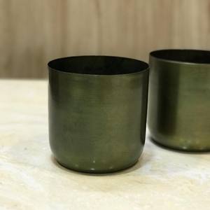 Vela de diseño antiguo de metal verde, recipiente de decoración de escritorio de alta calidad, barato, venta al por mayor - Product Image 2