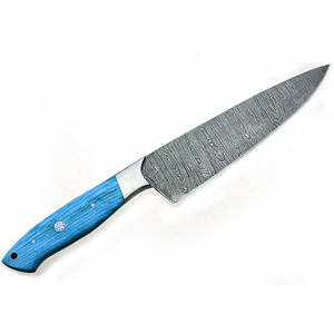 Cuchillo de Chef profesional OEM, fabricante de cuchillas de cocina, cuchillo de Chef de acero de Damasco hecho a mano de Pakistán, proveedor de logotipo personalizado de madera - Product Image 1