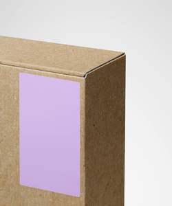 リサイクル可能な4インチ×6インチの紫色のミシン目入りダイレクトサーマルアドレス配送用サーマルプリンター対応ファンフォールド4x6ラベル - Product Image 5