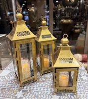 Lanterne à bougie marocaine en laiton, décoration d'intérieur, mariage, Noël, candélabre fait main