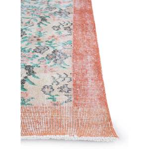 Vintage Large Area Pae-2927 Hand Knotted Wool <b>Rug</b> Red & Orange Floral Pattern for Home Living Room Hallway Teenagers' <b>Space</b> - Product Image 4