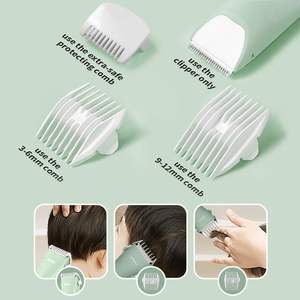 Cortadora de Pelo Profesional para Niños, Silenciosa, Resistente al Agua, Recargable, con Pantalla LCD, Cuchillas de Cerámica Seguras, Fuente de Alimentación USB y Batería - Product Image 3