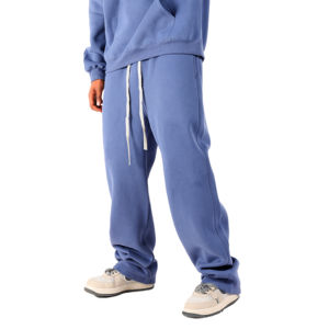 Pantalon de survêtement unisexe en toile surdimensionné, taille mi-haute, pour pantalon de jogging empilé, pantalon décontracté d'hiver pour homme - Product Image 5