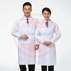 Uniforme d'hôpital de manteaux de laboratoire professionnel d'infirmières médicales à manches longues \ manteaux de laboratoire en coton avec poches - Product Image 4