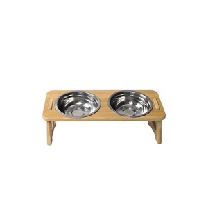 Cuencos para mascotas elevados de gran venta, cuencos de comida para perros y gatos elevados de bambú para perros - Product Image 2