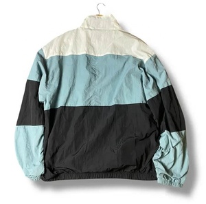 Chaqueta Cortavientos de Nailon Transpirable con Cremallera Completa y Bloques de Color Negro para Hombre, Ropa Deportiva Informal para Exteriores, Servicio OEM - Product Image 2