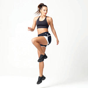 92% Polyester 8% Élasthanne Femmes Noir Lab 360 Never Stop Short 2 en 1 avec Doublure Intérieure Compressive - Product Image 3