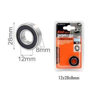 * Sbocco * Pre-lubrificato cuscinetto a sfere e acciaio cromato diametro interno 12mm x esterno 28mm di spessore 8mm-casa e - Product Image 3