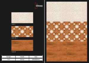 Carreaux muraux en céramique 300x600mm pour salle de bain et cuisine, finition brillante, mate, effet sucre, design intérieur luxueux. - Product Image 4