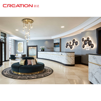 One-Stop-Anpassung in chinesischen Fabriken Hotelprojekt Möbels ets Apartment Hotel Lobby Luxus-Sofas itze