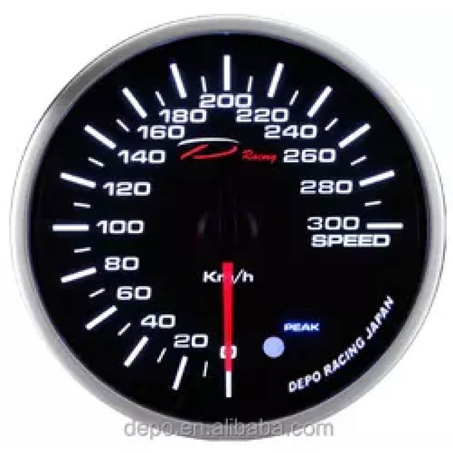 D RACING 95mm LED Speedometer Gauge GPS Universal Car Digital with Dimmable Backlight