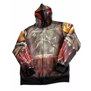 Wholesale Winter Fleece Zip Up Hoodies for Men Plus Size Custom Streetwear Full Zip <b>Jacket</b> Sublimation Print OME Service - Product Image 2