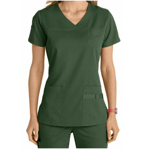 Top médical gommage uniforme ensemble pour hommes femmes confortable infirmière hôpital survêtement vêtements Style sportif gratuit grande taille respirant - Product Image 6