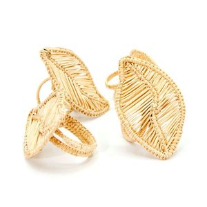 Vente en gros pas cher Anneau de serviette en rotin avec strass boucle de serviette pour décor de serviette de mariage - Product Image 4