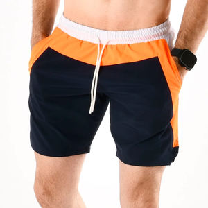 Shorts de survêtement épais 100 % coton pour hommes, décontractés, fitness, logo personnalisé, 340 GSM, style urbain, séchage rapide, taille élastique, 3D - Product Image 2